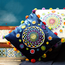 Su Su Jie Mandala velvet pillowcase at home handmade work diy Crochet Tutorial knitting wool material bag