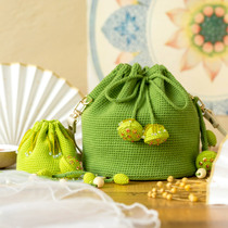Su Su Jie home Lotus mother bag handwoven crochet wool diy homemade cotton thread crocheted material bag Gong