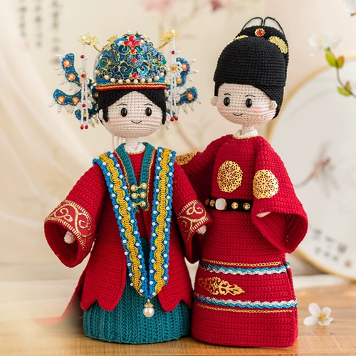 苏苏姐家 Кукла ручной работы, плетеный крючок для вязания, клубок пряжи, набор материалов, дракон и феникс, «сделай сам»