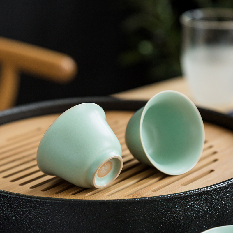 Rather uncommon your up travel tea set four cups dry tea with a pot of slicing can raise your porcelain kung fu tea set