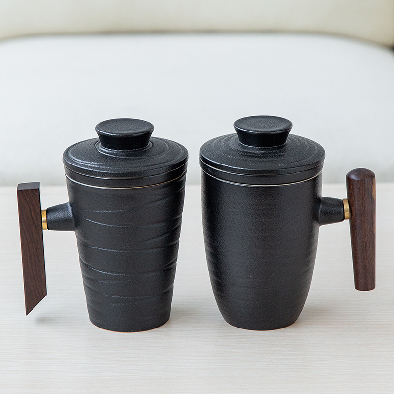 Ning uncommon cup of black tea cups with cover with filter office with personal tea set