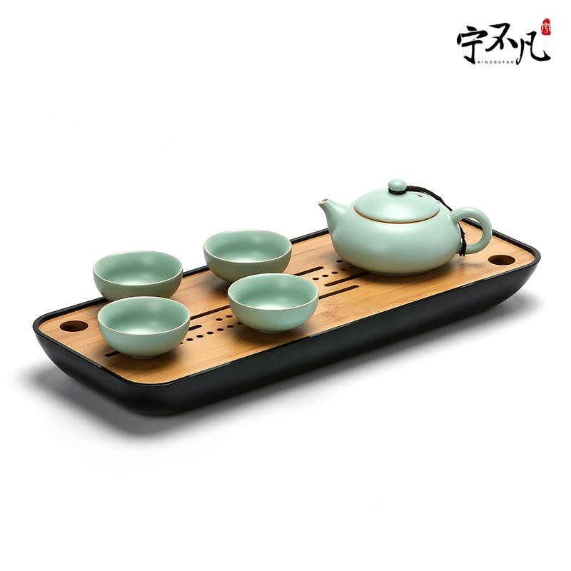 Rather uncommon your up tea set piece of ceramic teapot teacup home office open a pot of four cups of kung fu tea set