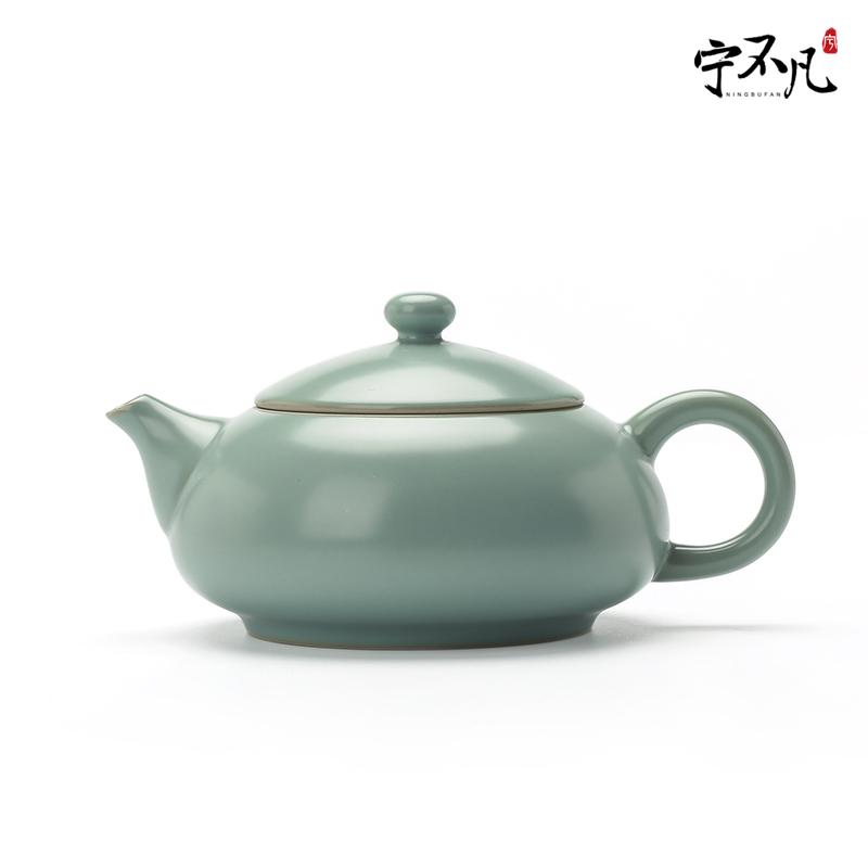 Rather uncommon within your up ceramic teapot kung fu tea set slicing can raise a cicada marks is sky blue pot by hand