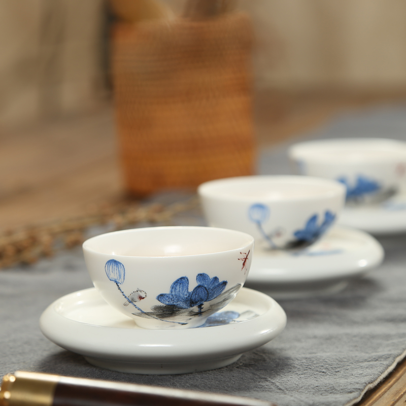 Ning uncommon saucer coasters insulation pad ceramic tea set with parts