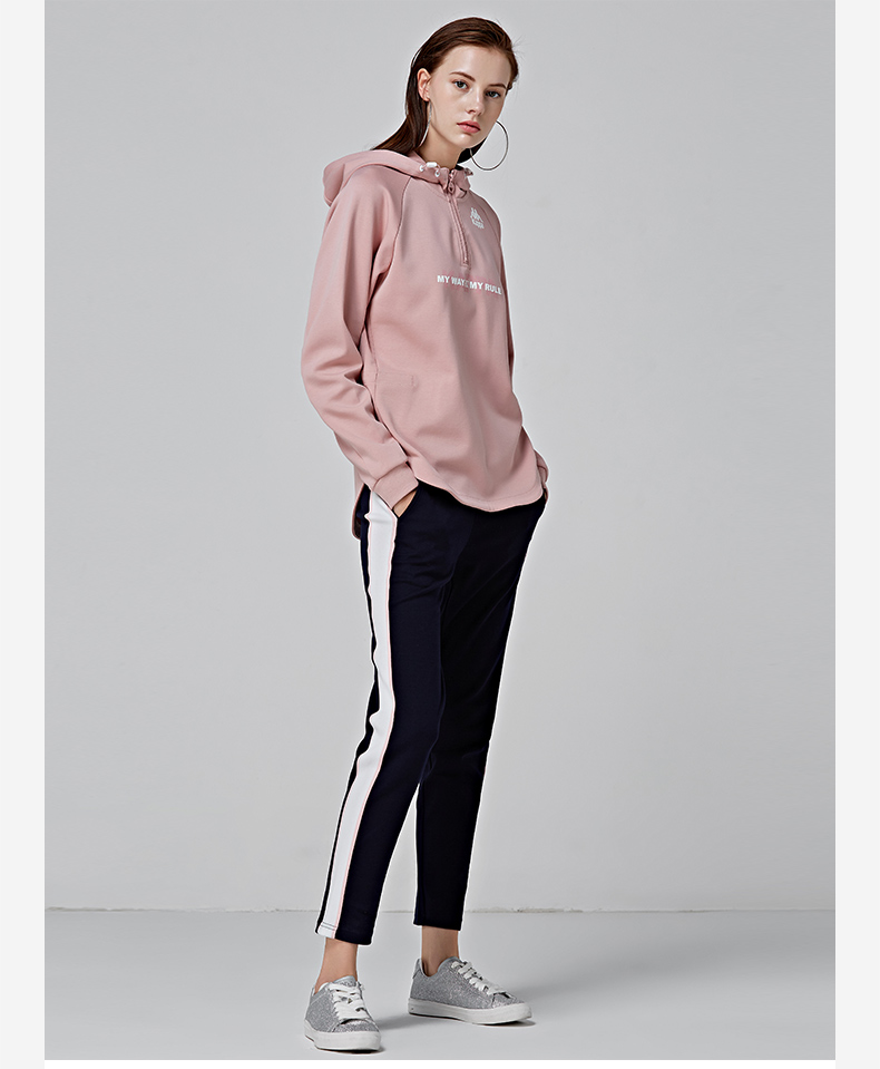 KAPPA Áo len thể thao nữ Kappa Áo len dệt kim giản dị 2018 Mới | K0862MT29D mẫu áo hoodie đẹp