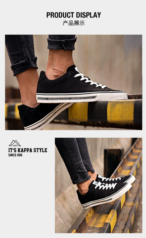 Cặp đôi KAPPA Kappa Đàn ông và phụ nữ Giày thông thường Sneakers Canvas Giày trắng 2018 Mới K0865CC21 giay bitis nữ