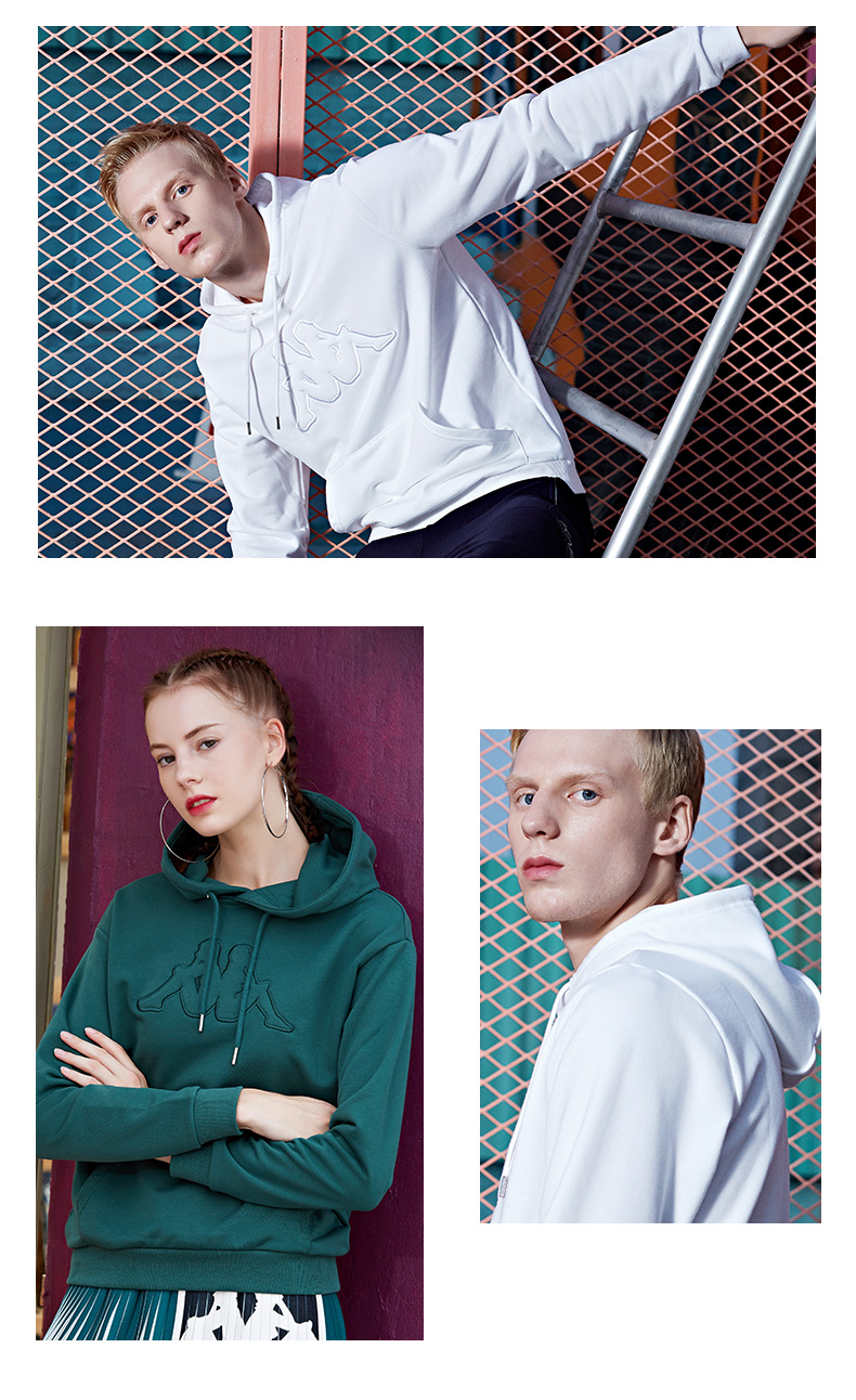 KAPPA Kappa Cặp đôi Nam và Nữ Áo len Áo len đan thông thường | K0862MT55D - Thể thao lông cừu / jumper hoodie nam