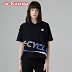 KAPPA Áo thể thao nữ tay ngắn KAPa Áo thun ngắn tay giản dị 2019 Mới | K0922PD09D - Áo polo thể thao áo polo trắng Áo polo thể thao