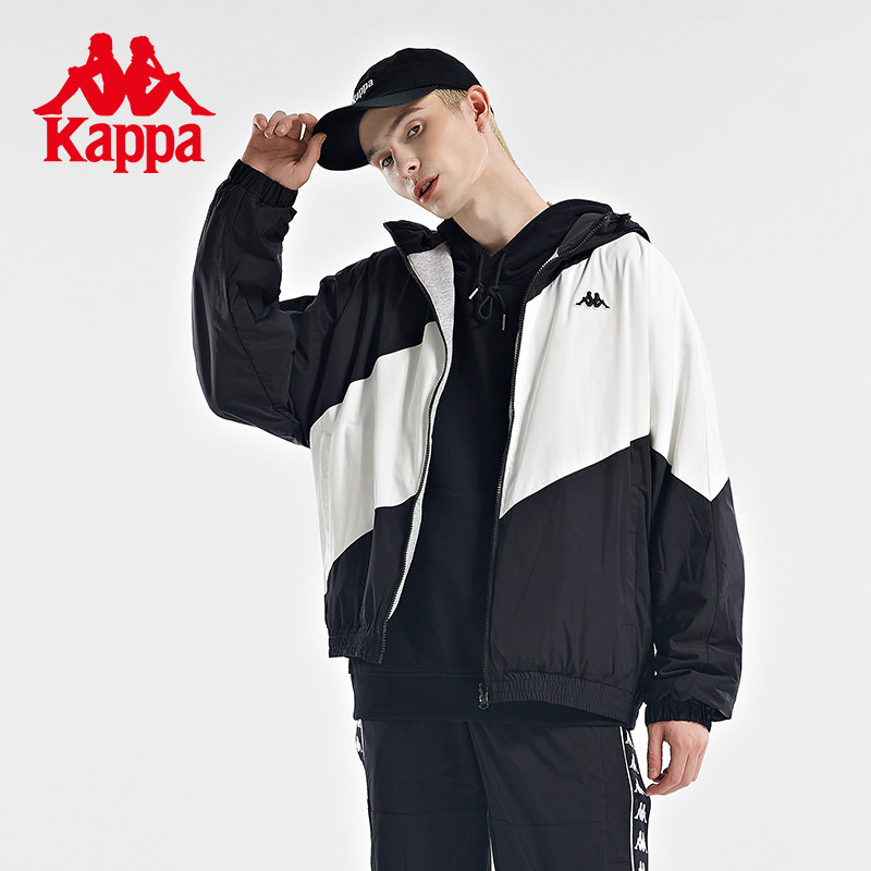 Kappa Capa sports jacket autumn male two sides shuttle knit cardiovert hoodie sweatshirt K0B52XY01
