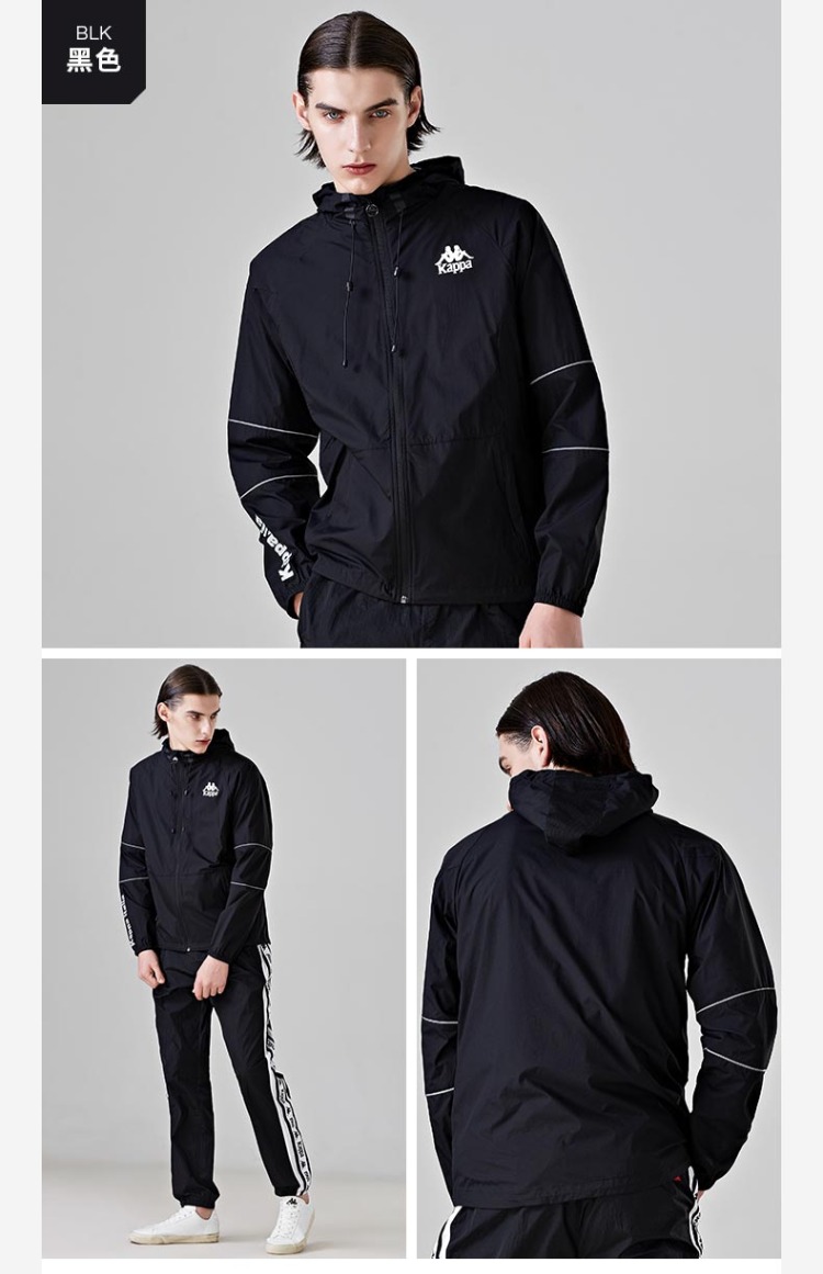 KAPPA Áo khoác nam kappa Áo khoác ngoài giản dị áo hoodie cardigan dài tay 2019 mới | K0912FJ01D - Áo gió thể thao áo gió adidas