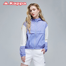 Кожа одежды kappa卡帕防风衣2021新款女梭织拼接外套连帽开衫皮肤衣k0b42fj81