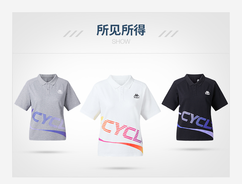 KAPPA Áo thể thao nữ tay ngắn KAPa Áo thun ngắn tay giản dị 2019 Mới | K0922PD09D - Áo polo thể thao áo polo trẻ em