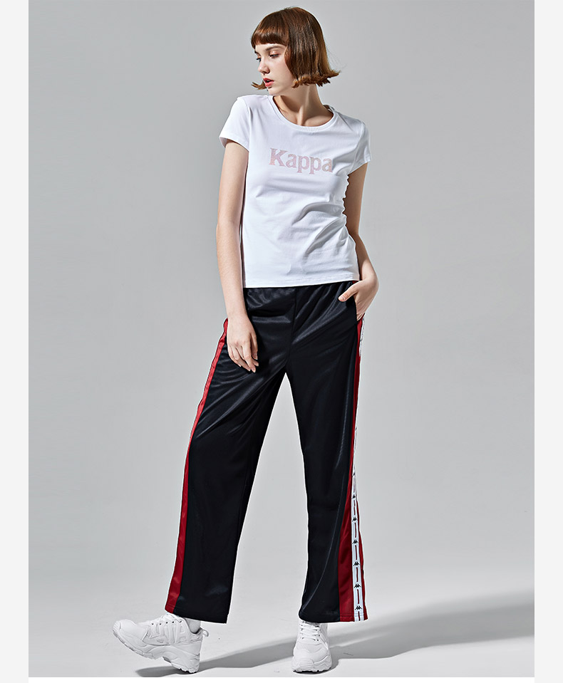 KAPPA Kappa Party Quần short nữ thể thao tay ngắn Áo phông thường hè nửa tay 2019 | K0922TD07 - Áo phông thể thao áo thun tanktop nam