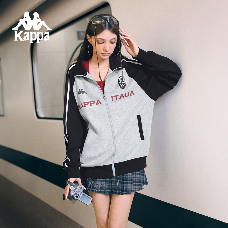 Kappa Back-To-Back Sports Jacket for Men and Women, New Spring American-Style Trendy Casual Top