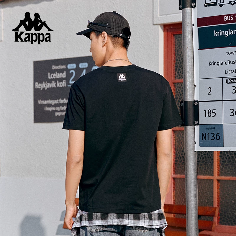 Каппа Каппа back to back летняя 2025 новая женская спортивная футболка с коротким рукавом Solona полудлинная повседневная футболка для мужчин