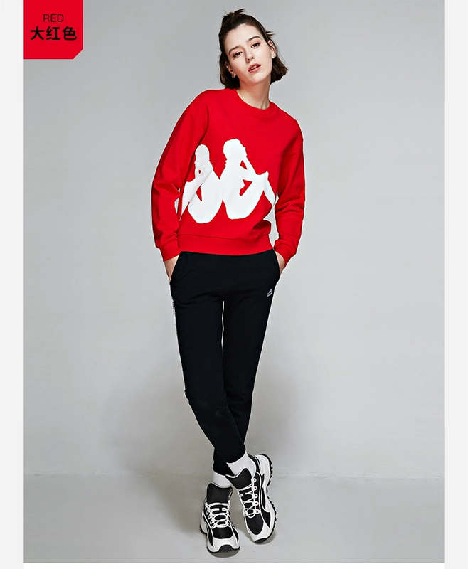 KAPPA Áo khoác thể thao nữ Kappa Áo thun cổ tròn tay dài 2019 mới | K0922WT39D - Thể thao lông cừu / jumper aothudong