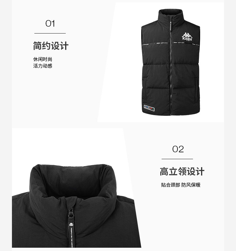 Kappa Kappa thể thao nam xuống vest mùa đông ấm áp vest 2019 mới | K0952NY80 - Áo thể thao áo thun thể thao nam