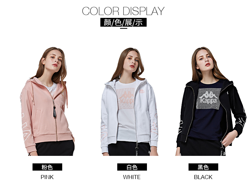 KAPPA Áo khoác thể thao nữ Kappa Áo len dệt kim thông thường Áo len cardigan | K0825MK22D - Thể thao lông cừu / jumper hoodie hồng