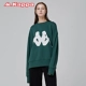 KAPPA Cặp đôi nam nữ Kappa áo len thể thao áo thun cổ tròn đan 2018 mới | K08X2WT68D áo hoodie cute