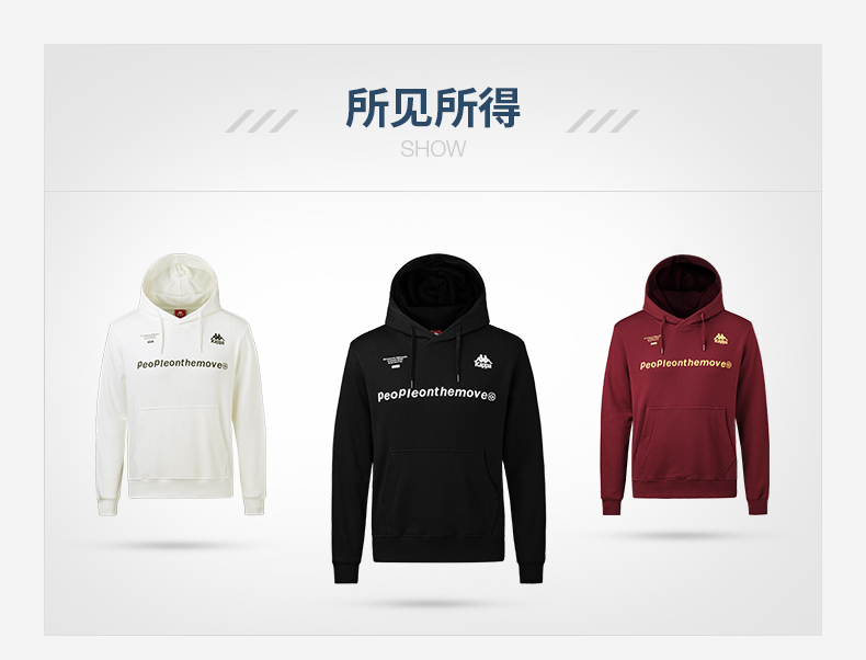 KAPPA Áo khoác thể thao nam Kappa Áo len dệt kim giản dị - Thể thao lông cừu / jumper áo nỉ