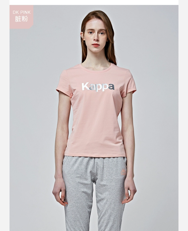 Kappa Kappa Thể Thao của Phụ Nữ T-Shirt Ngắn Tay Vòng Cổ Nửa Tay Áo Top 2018 Mùa Hè Mới | K0822TD43