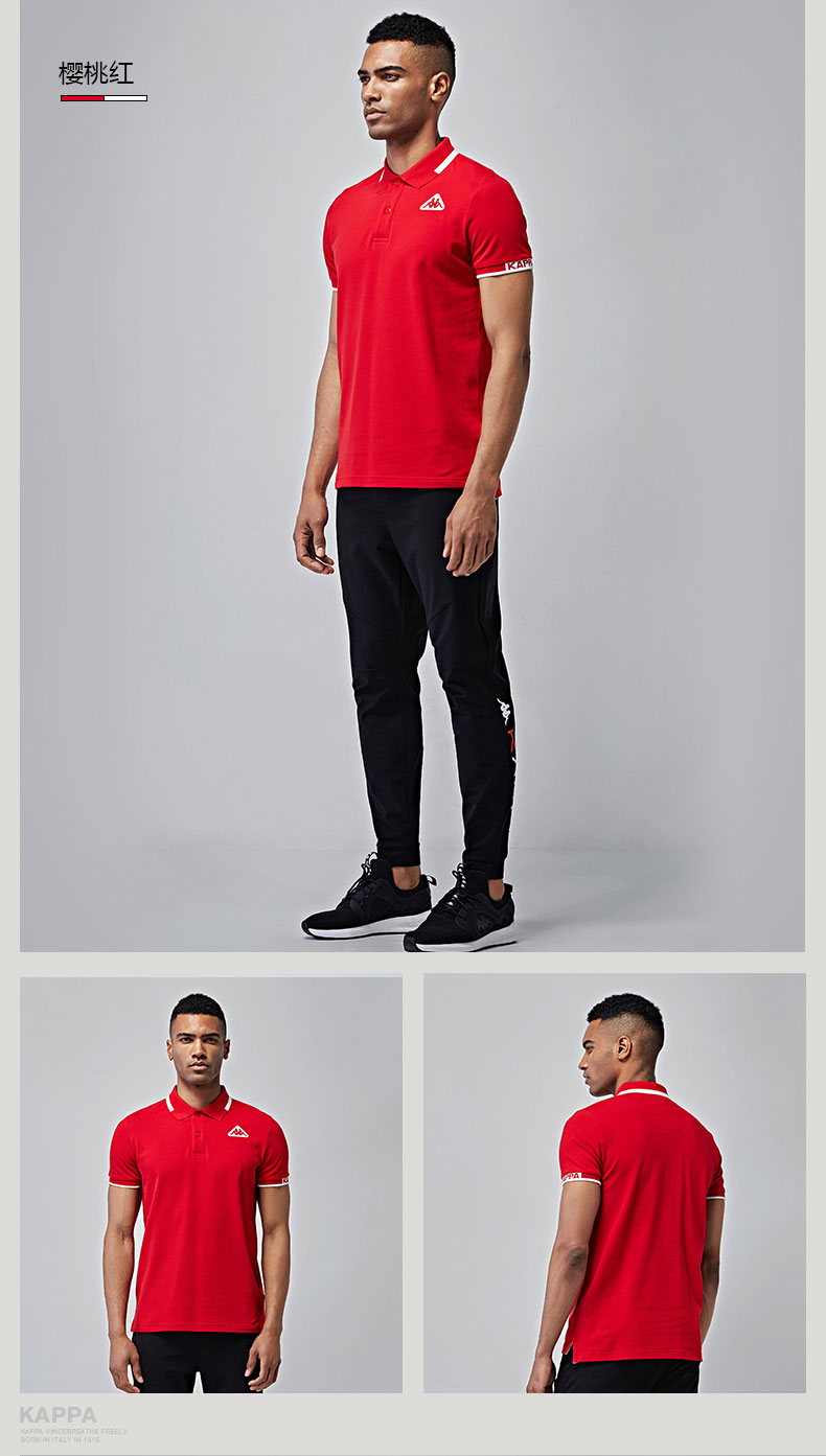 Kappa Kappa trở lại trở lại thể thao POLO áo sơ mi nam mùa hè thể thao mới ngắn tay ve áo giản dị T-Shirt nửa tay áo thun polo