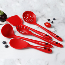 One-piece silicone shovel non-stick pan special stir-frying dish household high temperature resistant silicone spatula spoon Colander set