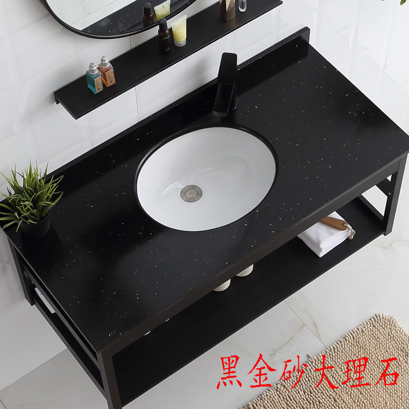 Makeup Room Hanging Wall Type Marble Washbasin Ceramic Wash Basin Bathroom Wash Terrace Space Aluminum small family Type Composition