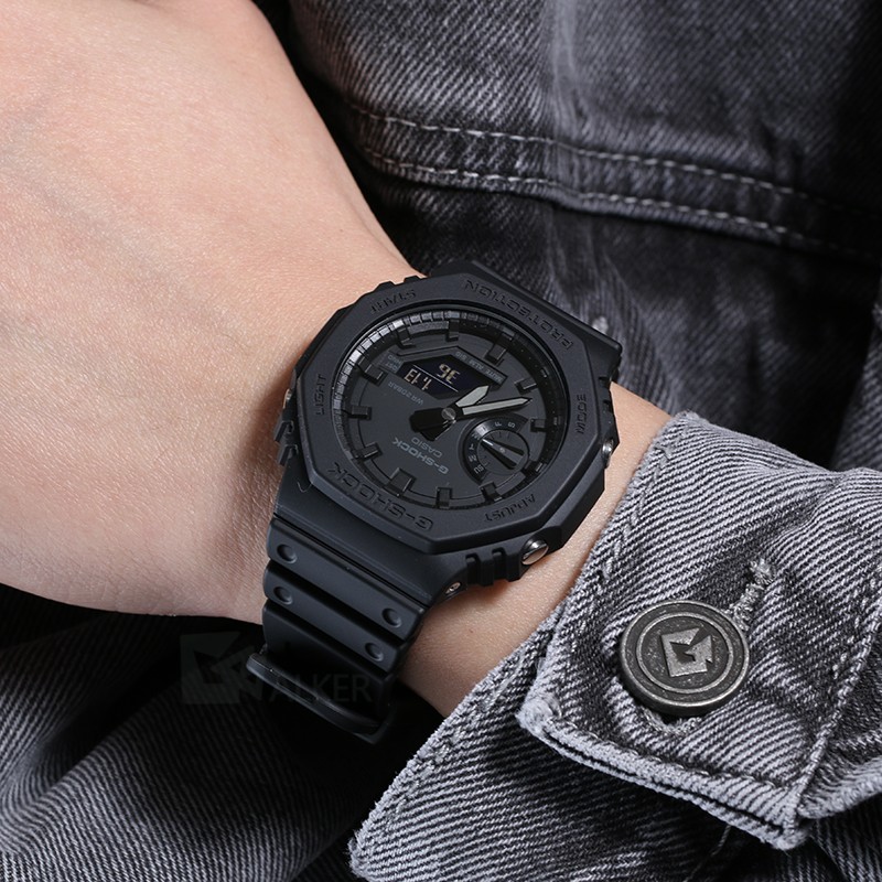 Casio Men's and Women's Double Display Farmhouse Oak