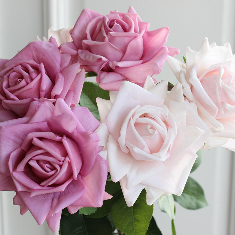 Simulation flower rose new product feel moisturizing decorative silk flower fake flower American simple high-quality home decoration