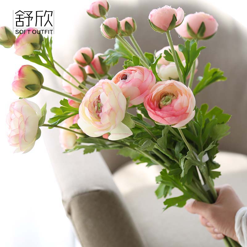 Modern minimalist Nordic style home decoration fake flowers living room restaurant model room pink Lulian artificial flowers