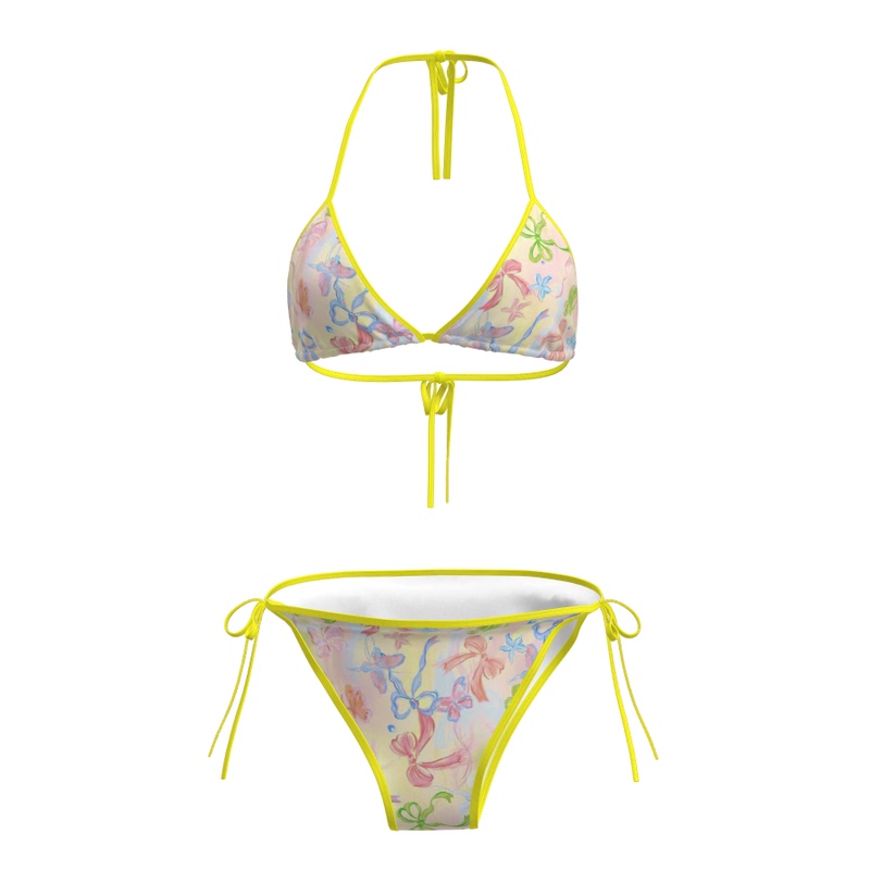 Women's Sexy Bikini Underwear Swimsuit 2025 New Style Two-Piece Swimwear Hot Spring Beach Vacation Swimwear Style Pure