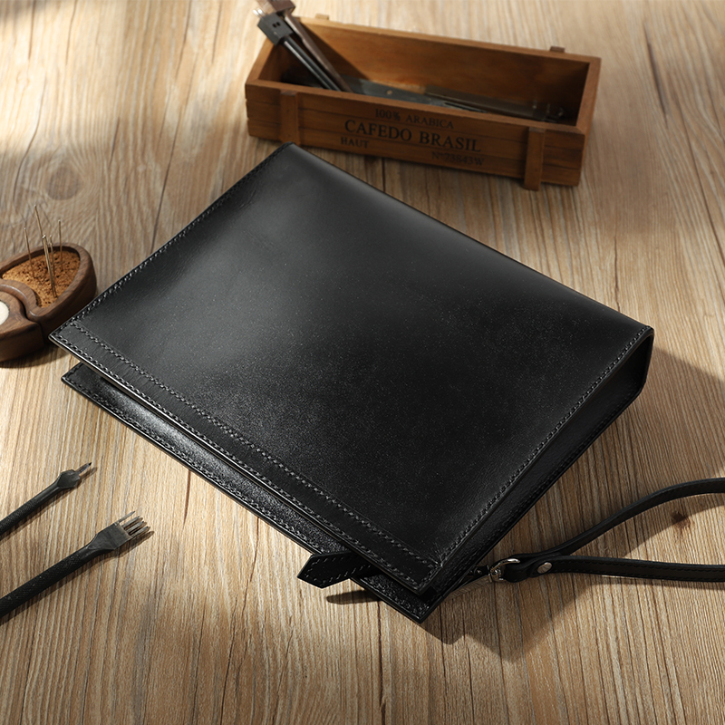 Original Men's Clutch Bag, Casual Envelope Bag, First-Layer Cowhide, Large Capacity, Vintage Clutch Bag, Handmade DIY Materials