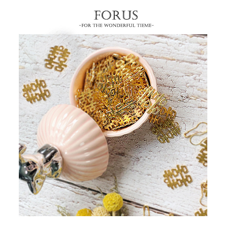 Forus wedding wedding metal hi word pendant tag companion gift candy box accessories Chinese small hi word