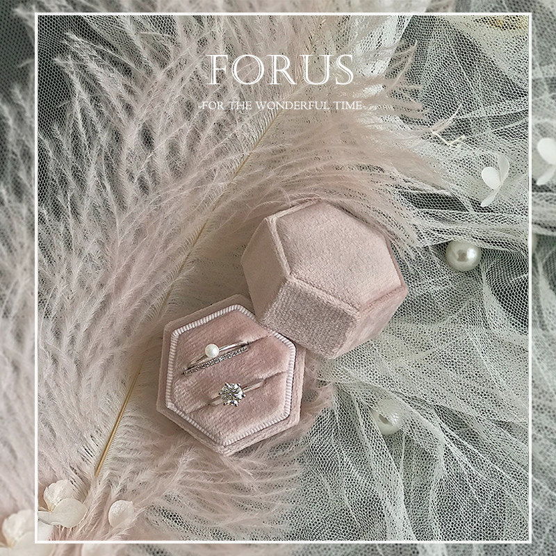 Forus Velvet Ring Box Wedding Exchange for Marriage Proposal for Excellent Velvet Mono Ring Double Ring Rebellion