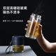 Fuguang Tea Water Separation Tea Cup Double-Layer Glass Cup with Tea Compartment High-End Portable Large Capacity Water Cup for Men and Women