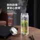Fuguang Large Capacity Portable Glass Water Cup, Thickened and Heat-Resistant, with Tea Separation, Suitable for Male Drivers to Brew Tea