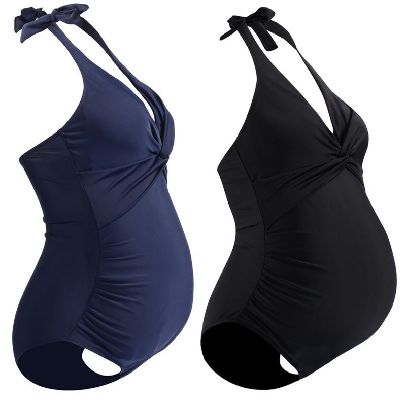 New One-Piece Maternity Swimsuit, Conservative Beach Swimwear, Maternity Swimwear, Solid Color Swimsuit, Plus Size, Slimming during Pregnancy