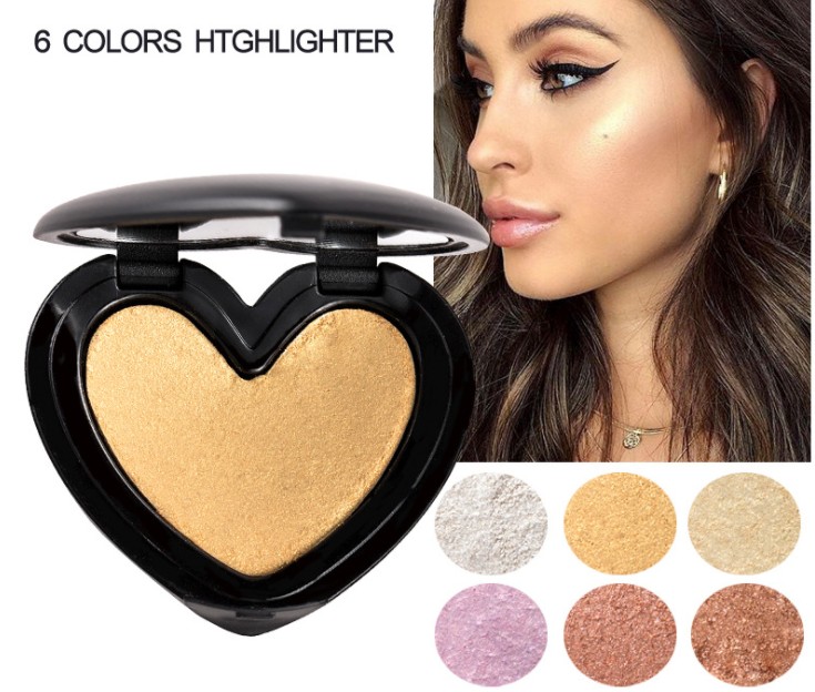 Three-dimensional repairing makeup powder cake love high-gloss powder cake eye shadow pearlescent baked powder eye shadow blush Latin stage net red