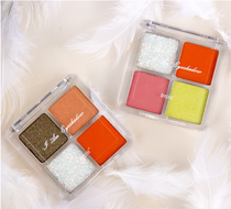 Girls time net red four-color makeup eyeshadow plate pearlescent matte not taking off makeup summer fresh eye shadow Festival
