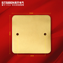 120 type all copper ground plug cover plate ground plug bottom box cover plate ground plug box whiteboard blind plate Copper ground plug cover plate panel