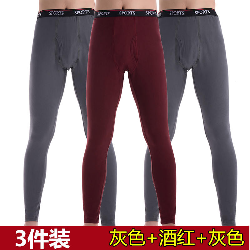 3 mảnh quần mens mùa thu đơn mảnh xà cạp trẻ gần tights quần quần lót bằng quần ấm mỏng.