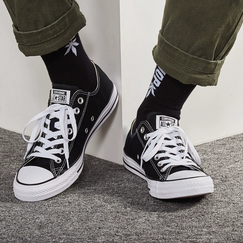 CONVERSE Giày nam Converse giày nữ cổ điển thấp để giúp đôi giày thể thao giày vải 101001
