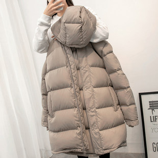 Winter elite down jacket, goose down, mid-length, increased thickness