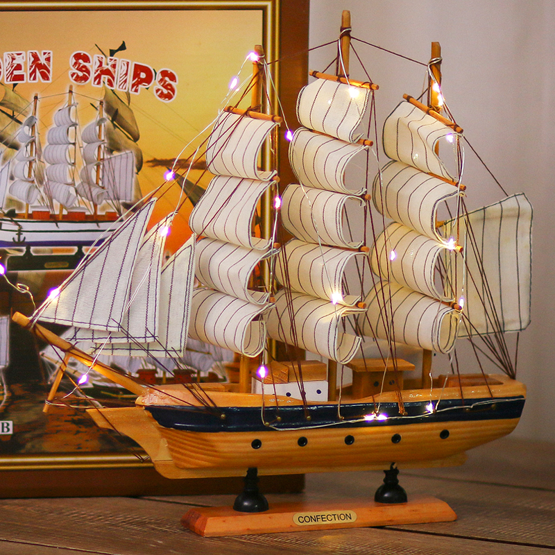 Home Creative Craft Decoration Sailboat Decoration Wedding Gift TV Wine Cabinet Bedroom Living Room Desk Decoration