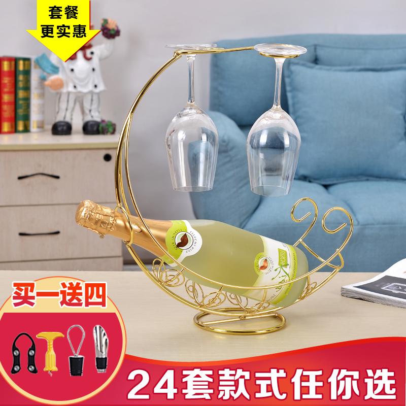 Creative wine rack red wine glass rack European wine rack fashion bottle rack pirate ship goblet rack ornaments