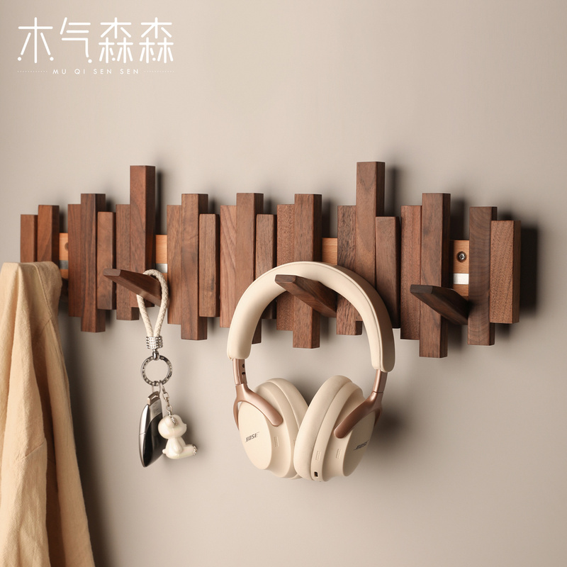 Piano Key Coat Rack Wall-Mounted Entryway Hook Wooden Creative Door-Back Coat Rack Piano Key Coat Rack Wall-Mounted Entryway Hook Wooden Creative Door-Back Coat Rack