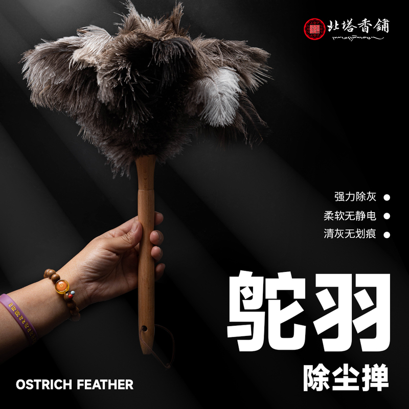 Beita Fragrance Shop Soft Feather Duster for Home Use, Non-Shedding Dust Removal Magic Tool, Static Dust Removal Duster, Ostrich Feather Duster