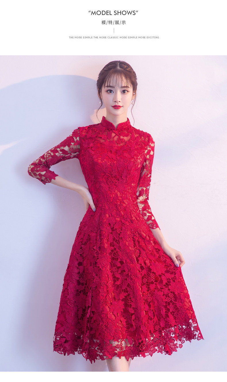 Robe de soirée manche de petale - Ref 3210717 Image 13