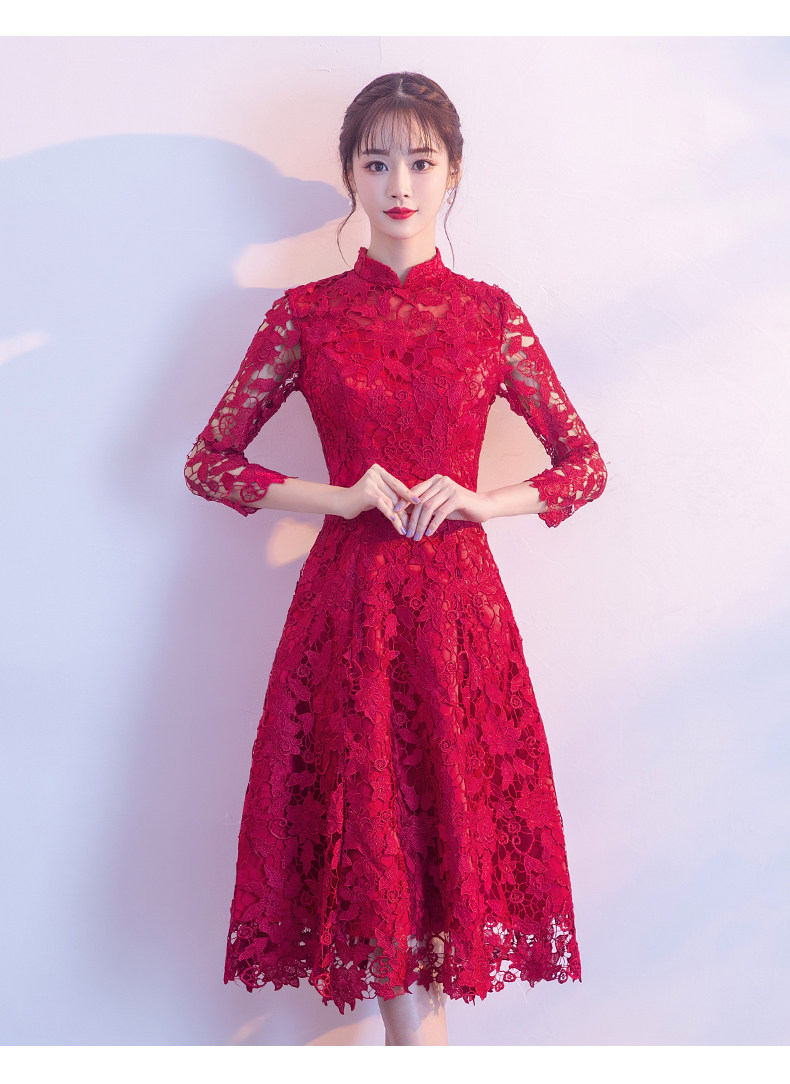 Robe de soirée manche de petale - Ref 3210717 Image 15